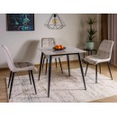 Стол обеденный SIGNAL RION белый лак/черный 80/80